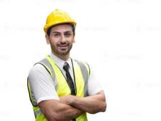 latin-indian-engineer-foreman-smiling-happy-business-worker-in-safety-helmet-looking-camera-confident-arm-crossed-on-white-background-with-clipping-path-photo